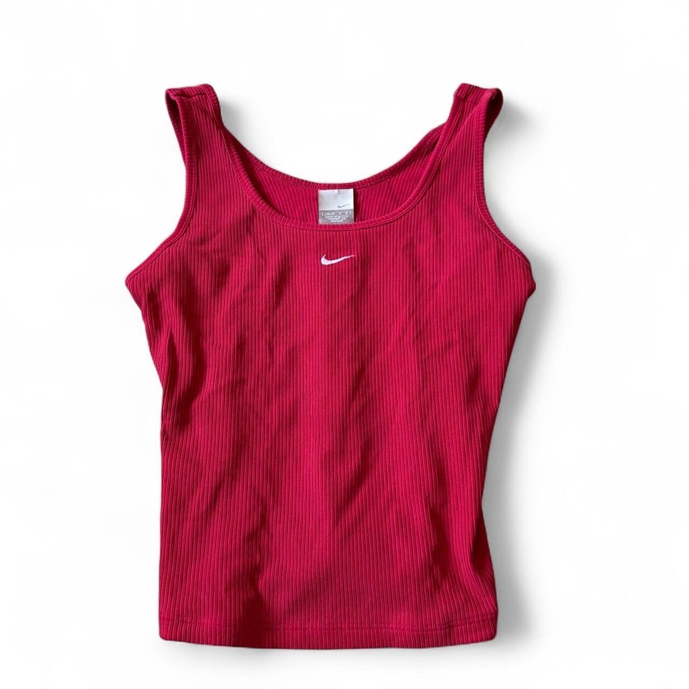 Nike Vintage Y2K large tank top ribbed athletic Yoga mom aesthetic pilates